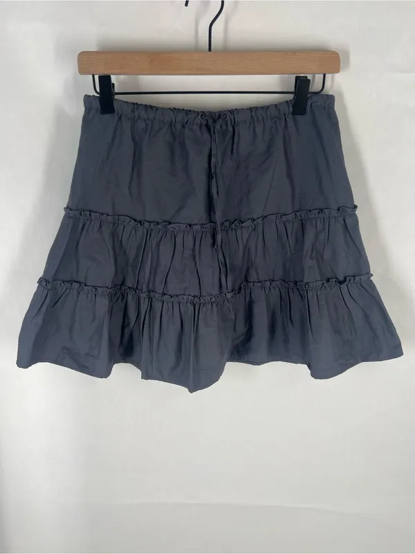 Aritzia Sunday Best Macaron Tiered Mini Skirt Vintage Navy XS NWT - Image 2