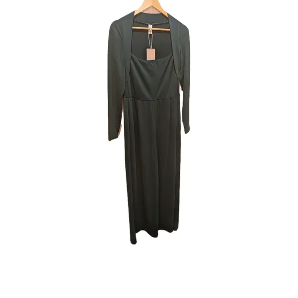 Halara jumpsuit size XL long sleeve green Wide Leg - Image 4