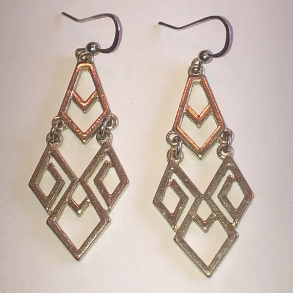 Geometric Dangle Earrings - Image 2