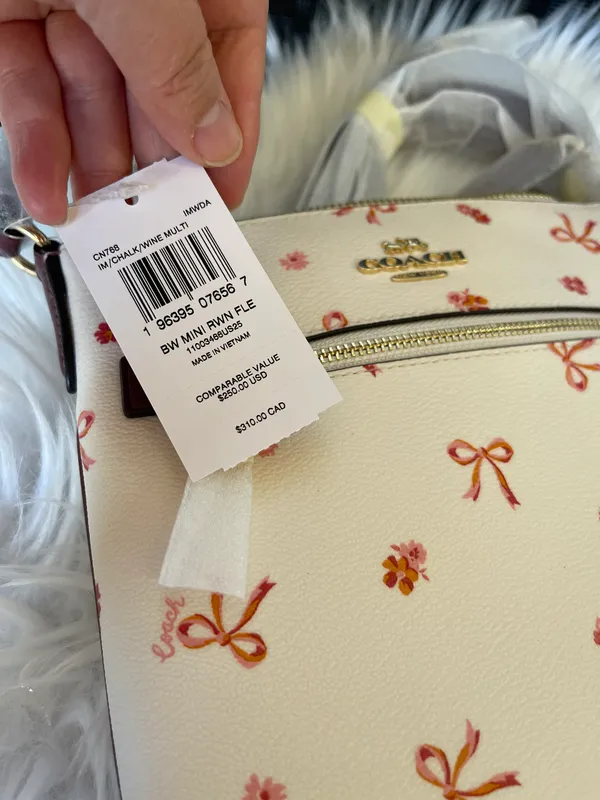 Coach NWT Mini Rowan File Bag With Bow Print CN768 - Image 4