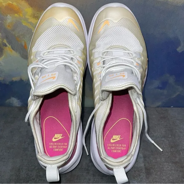 Nike Air Max Axis Premium White/Melon Women's Sneakers Size 9 - Image 5