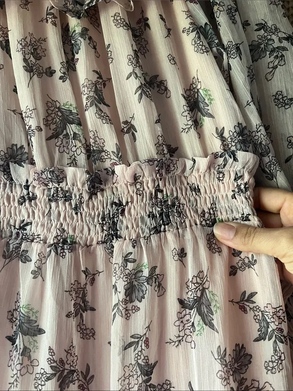 Hayden Pink Floral Off-Shoulder Ruffle Dress - Image 4