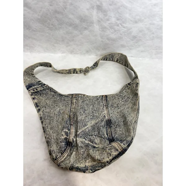 Vintage Y2K 90s Acid Wash Denim Hobo Bag Shane's Logo Retro Slouchy‎ Shoulder - Image 5