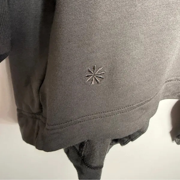 Athleta Draped Open-Front Cardigan - Charcoal Gray Large - Image 8