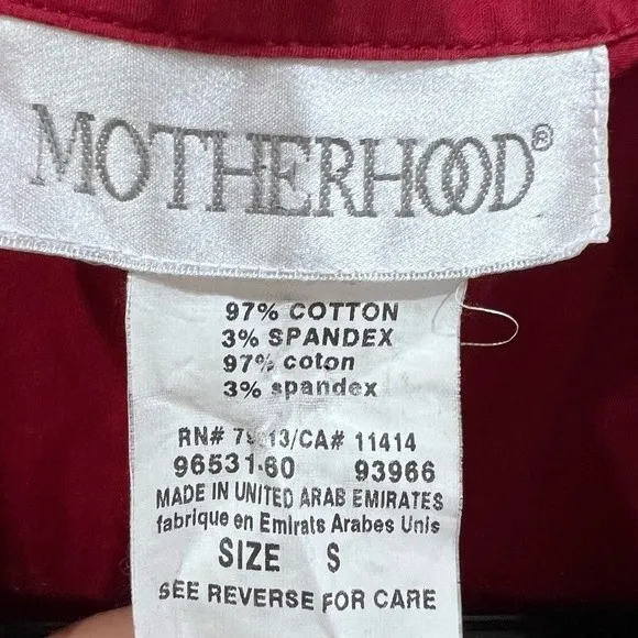 Motherhood maternity red cotton top size small - Image 4