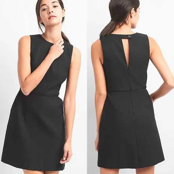 Gap Structured Fit And Flare‎ Textured Dress Sz.6 NWT - Image 2