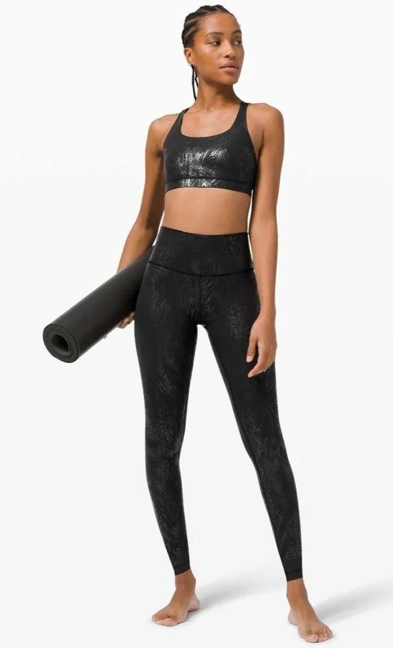 Lululemon Wunder Under High-Rise Tight 28" *Shine Acclimatize Black Black Foil 4 - Image 12