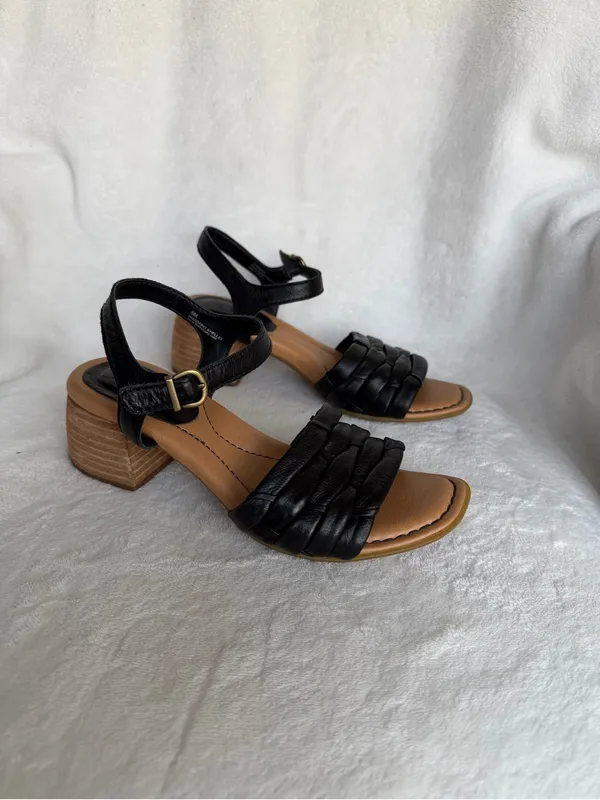 Born Womens Footwear/Shoes/Sandals "Shonie" Black Woven Leather Us 6m/Eu 36 Euc - Image 8