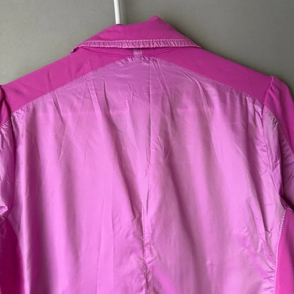 Adidas‎ Sporty Chic Outdoors Performance Full Zip Windbreaker Jacket M Pink - Image 10