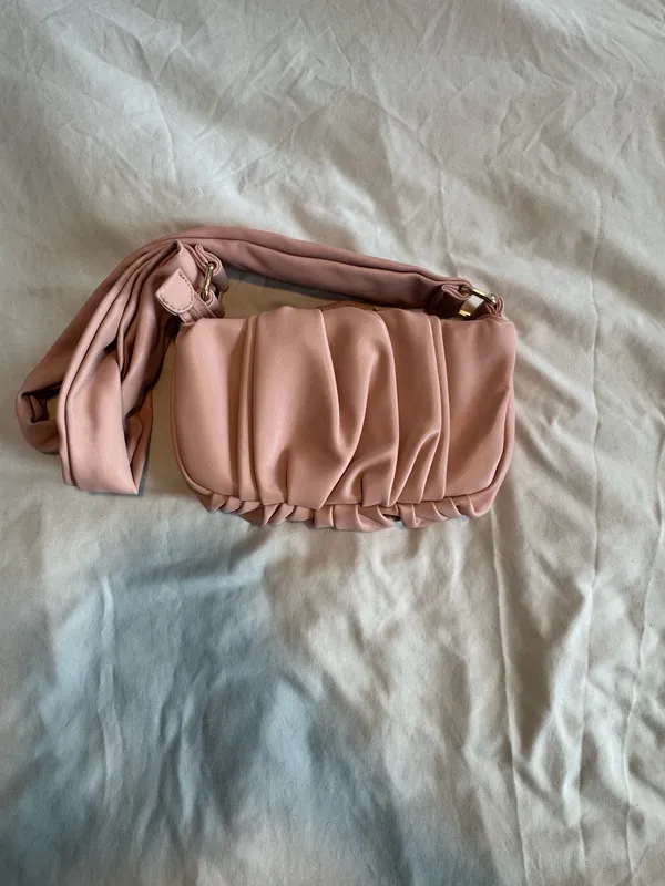 Pink Ruffled Crossbody Purse - Image 2