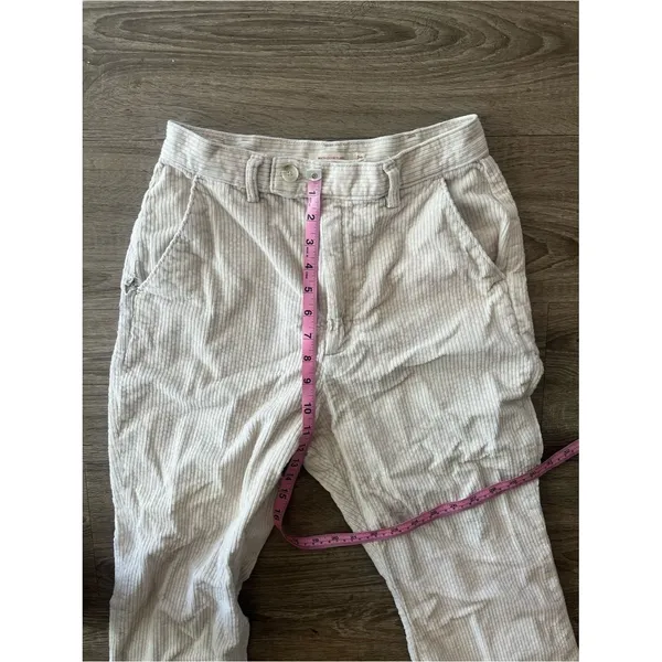 Levi’s Premium Math Club Flare Corduroy Pants Womens Size 29 Cream Y2K Boho - Image 10