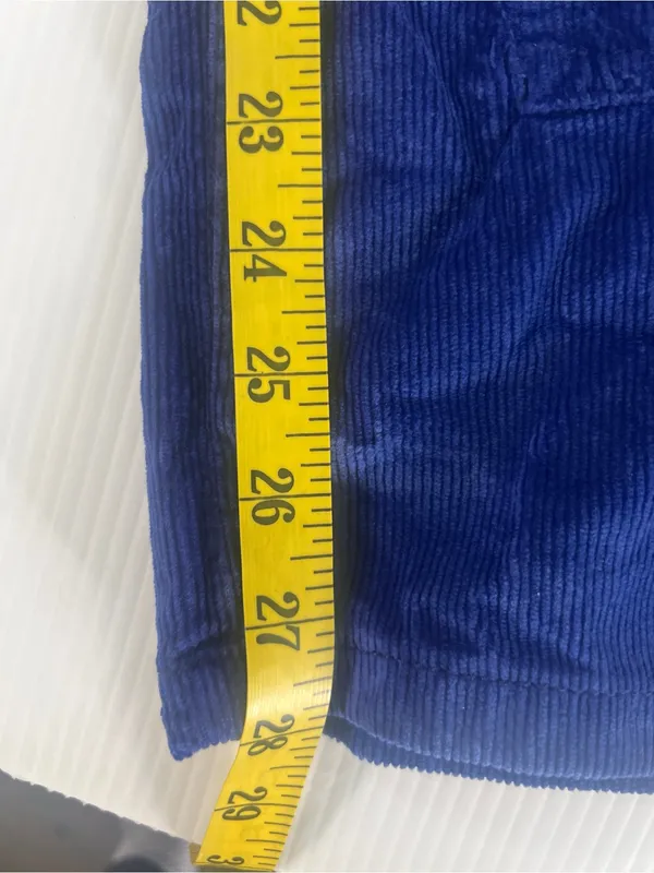 Free People We The Free Blue Corduroy Risk T High Rise Straight Pants Size 26 NW - Image 4