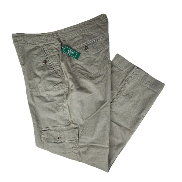 NWT Women Size 14 Gorp Utility Hiking LL Bean Olive Favorite Fit Pants - Image 4