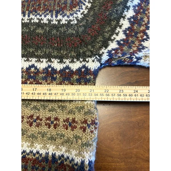 Carolyn Taylor For by Design Sweater Fair Isle Knit Pullover Striped Grandpa Y2K - Image 10