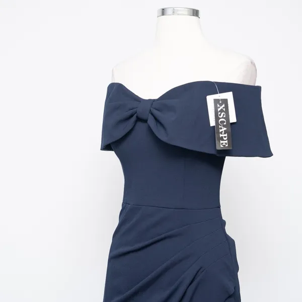 Xscape - Bow Off the Shoulder Scuba‎ Knit Cocktail Dress - Image 4