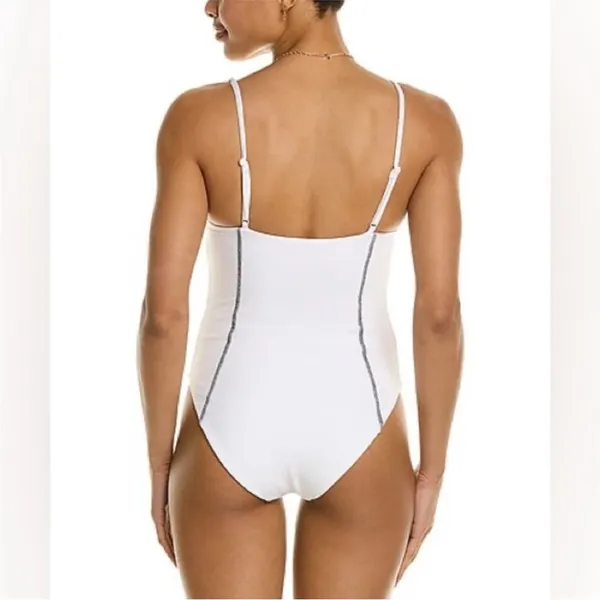 ONIA SWIM Valerie‎ One Piece Swimsuit In White size Small - Image 2