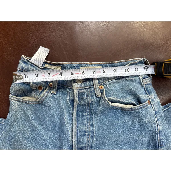 Levi's Premium Ribcage Straight Ankle Jeans - Vintage Wash - Size 27 in Blue - Image 7