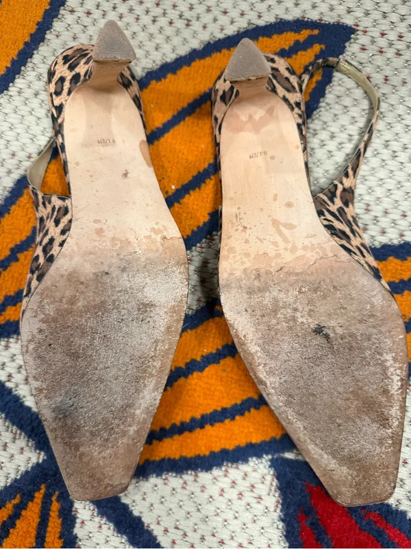 Karen Scott Leopard Print Slingback Mules in Brown and Black - Image 3