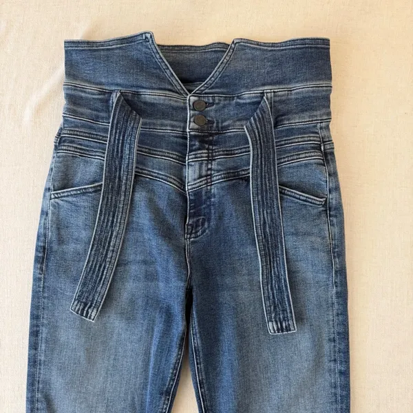 Mother The Triple Stack Insider Ankle Jeans Womens 29 Blue Chick Flick High Rise - Image 9
