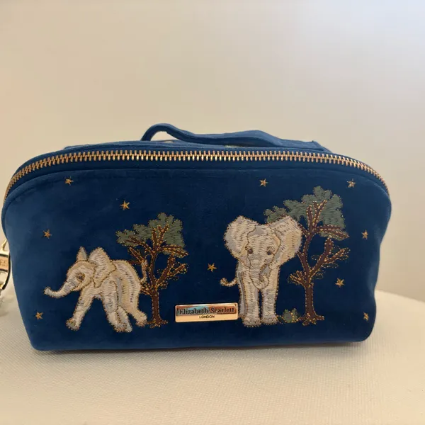 Velvet makeup bag Blue - Image 2