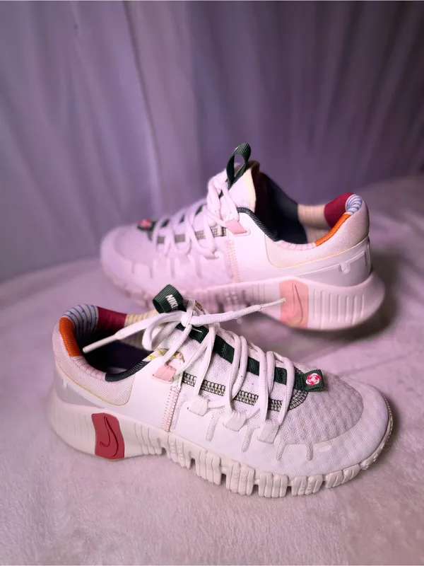 Nike Kids' White Multicolor Free-Style Athletic Shoes - Image 3