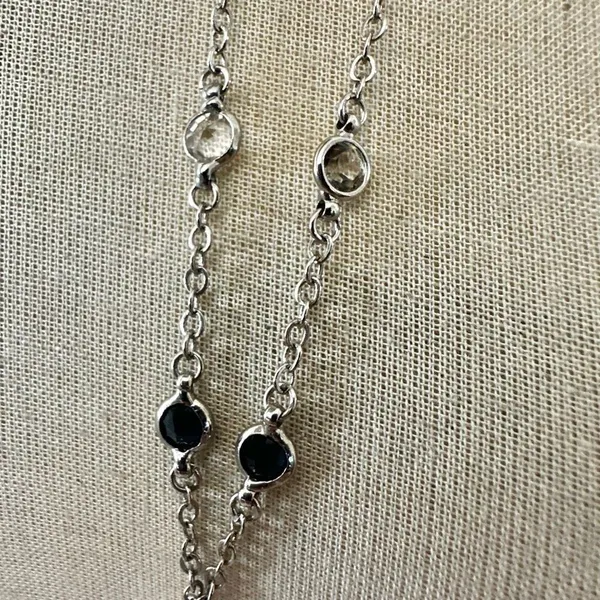 New York Yankees MLBP Necklace with Blue Crystal Drop - Image 7