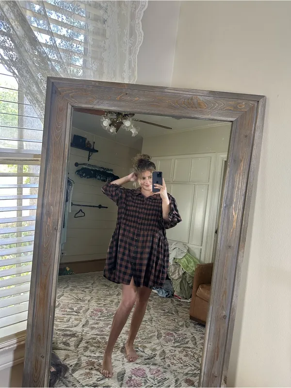 Free people plaid mini dress - Image 2