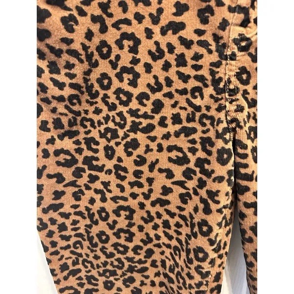 BLANKNYC The Bond Mid-Rise Skinny Corduroy Pants Leopard Print Womens 33 - Image 2