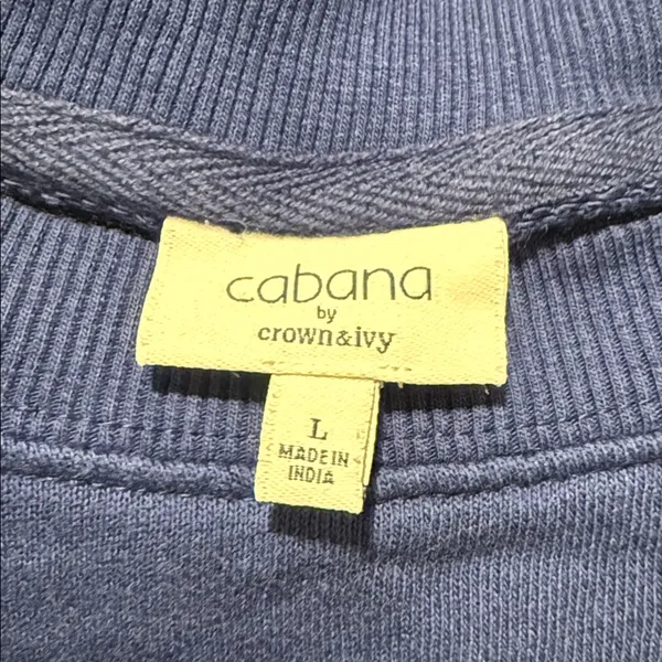 Crown & Ivy Cabana | Blue Knit Top | Sz Large - Image 3