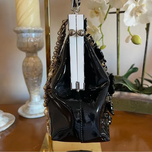 Dolce & Gabbana VANDA Crystal Beaded Bag Black NWOT - Image 5