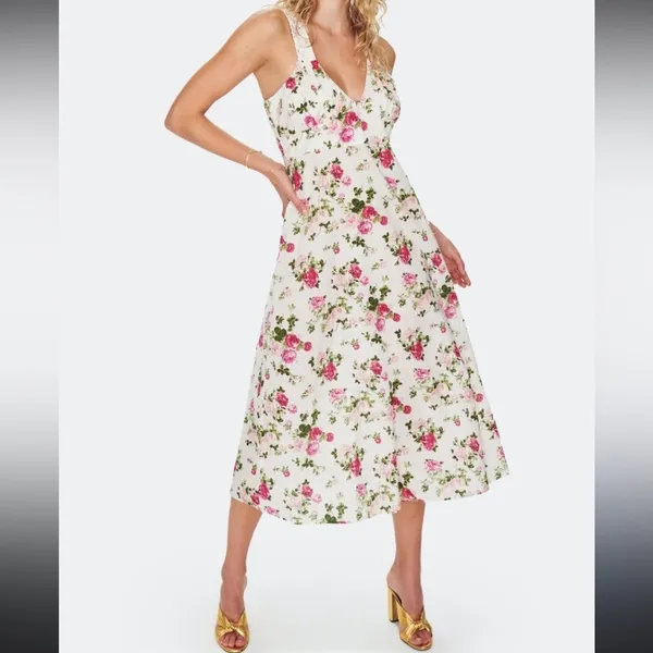 LoveShackFancy Sabina Slip Dress REVOLVE summer floral 500$ party cottage - Image 3