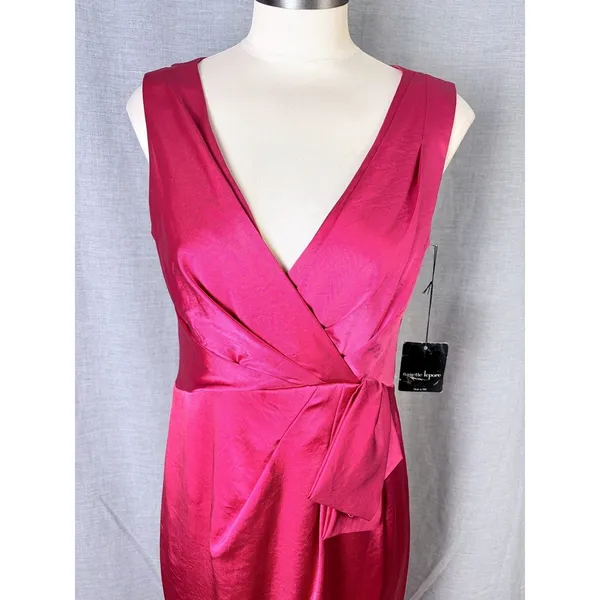 Nanette Lepore Pink Sleeveless‎ V Neck Cocktail Dress Date Night Office Siren 8 - Image 3