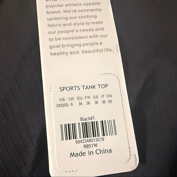 CRZ YOGA Black Sports Bra xxs - Image 3