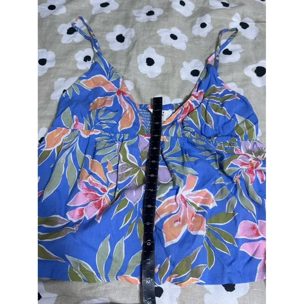 Billabong blue floral tank top NWT - Image 4