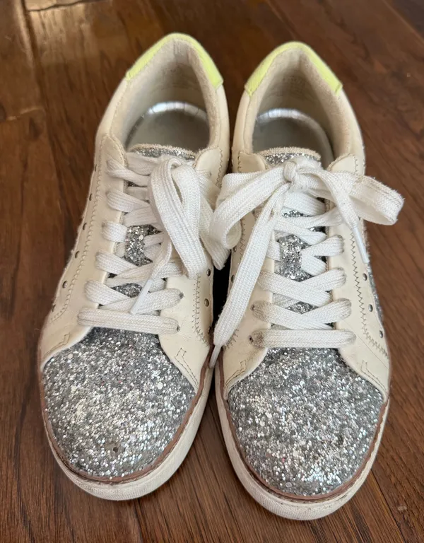 Crown vintage cheetah sparkle shoes Silver Size 8.5 - Image 5