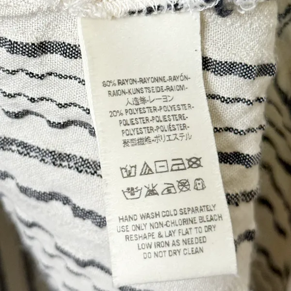 Free People Rhythm Of The Night Striped Tunic Top Ivory Black Women’s Size Small - Image 12