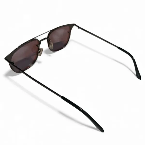 Quay Australia Aviator Sunglasses Private Eyes Gunmetal Mirrored Brown Lenses - Image 6