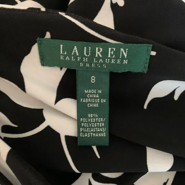 Lauren Ralph Lauren Womens Size 8 Multicolor Floral Print Surplice Sheath Dress - Image 4