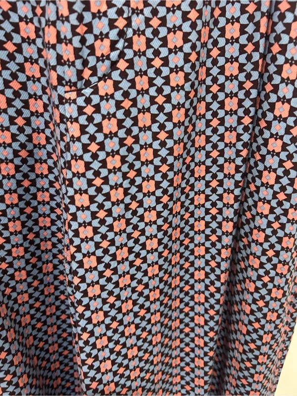 Anthropologie Printed Wide-Leg Pants — White & Navy Multicolor - Image 4
