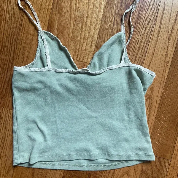 brandy melville/john galt sage green amara lace tank top - Image 3