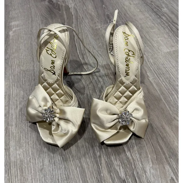 Sam Edelman Women's Bow Lexi Stiletto Heel Wedding Bridal Sandal Size 7 - Image 2