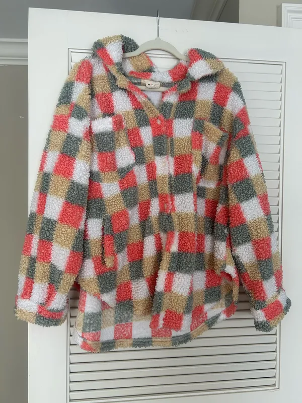 Bibi plaid multicolored shacket Multiple Size M - Image 2