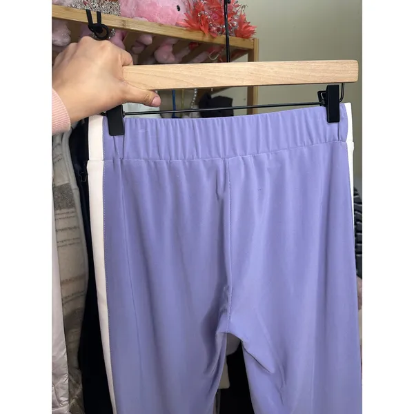 Norma Kamali x REVOLVE Side Stripe Joggers Pants Size XS‎ Violet Purple - Image 8