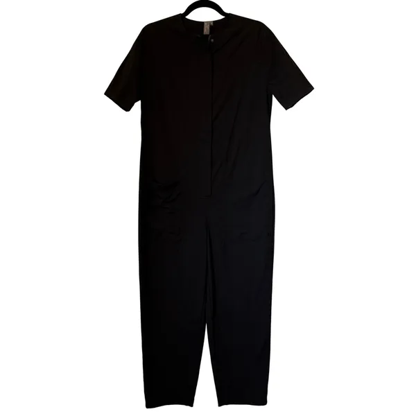 Sweaty Betty Agile Black Short Sleeve Jumpsuit Utility Boiler Suit XS Ripstop - Image 2