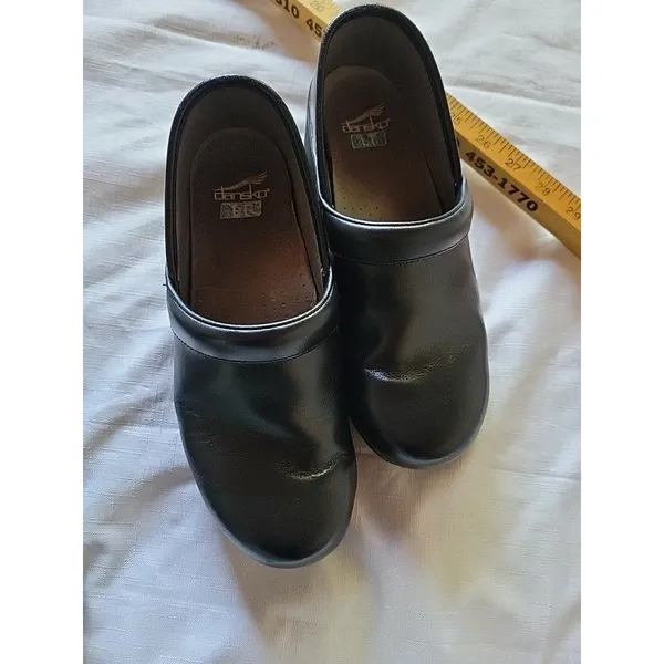 Dansko Professional Clogs Black Leather Size 38 Slip On Shoe Work US 8 .5 - Image 10