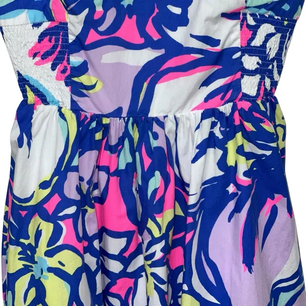 Lilly Pulitzer Christine Sundress‎ Tropical Catwalkin Size 0 Blue Multicolor - Image 3