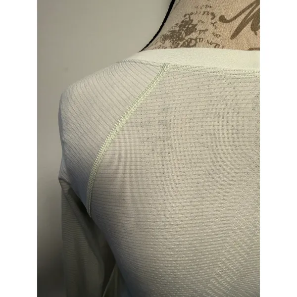 Lululemon‎ swiftly Light Green Striped Long Sleeve Athletic Top Women's - Image 5