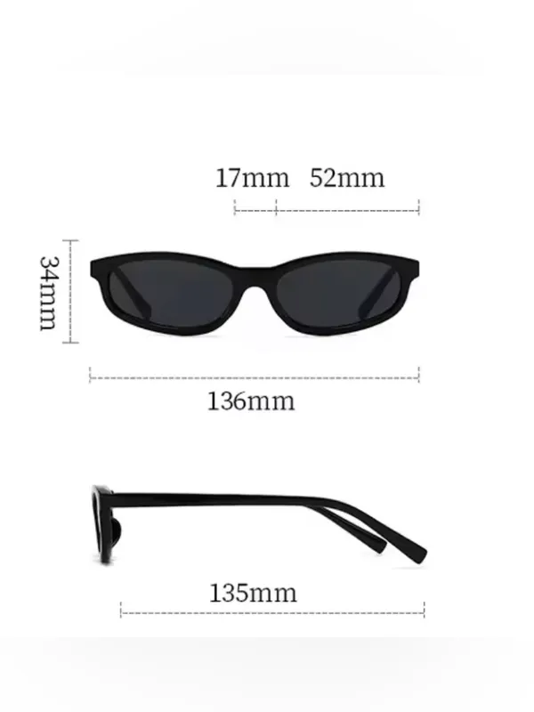 Small Oval Sunglasses Women Classic Shades Daily Leisure Travel Shades Eyewear - Image 5