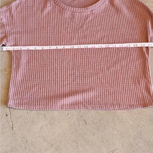 Charlotte Russe Textured Mauve Long Sleeve Top - Image 6