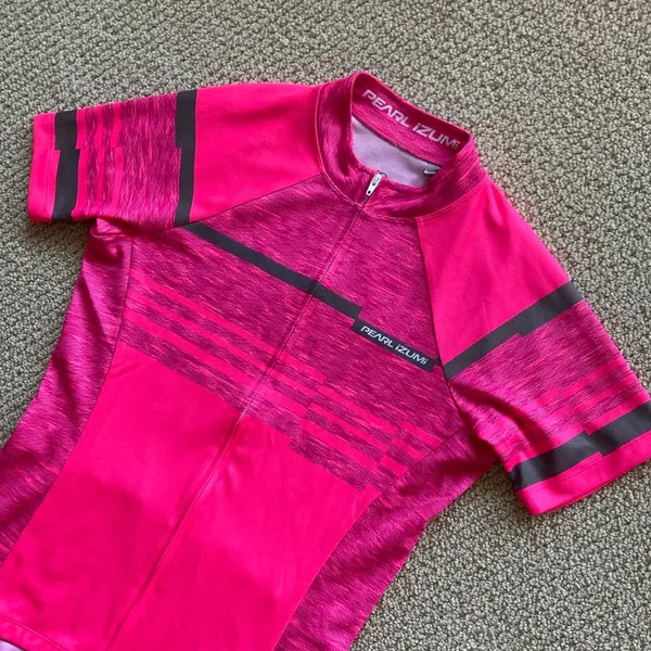 NEW Pearl Izumi Short Sleeve Cycling Jersey Select Hot Pink with Pockets NWOT - Image 2